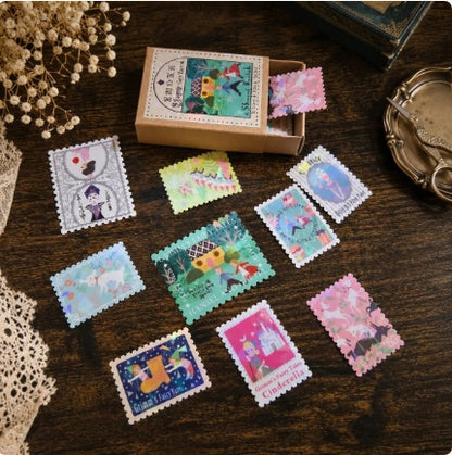 30 Fairytale Flake Stickers – Grimm's Fairy Tales Journaling Craft Supplies