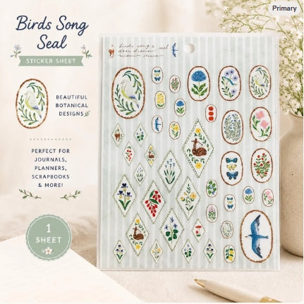 Midori Asano Sticker Sheet | Japanese PET Journal Planner Stickers