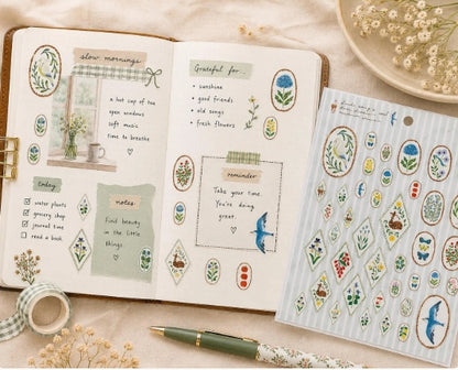 Midori Asano Sticker Sheet | Japanese PET Journal Planner Stickers