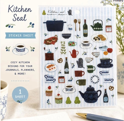 Midori Asano Sticker Sheet | Japanese PET Journal Planner Stickers