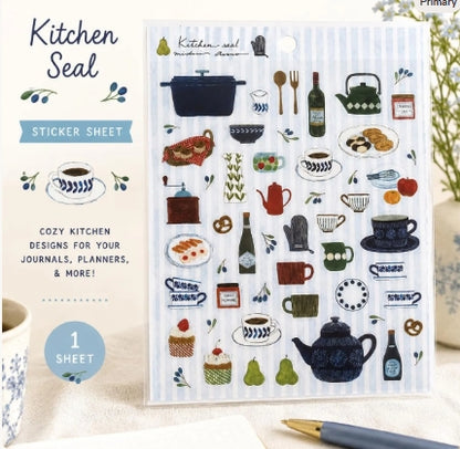 Midori Asano Sticker Sheet | Japanese PET Journal Planner Stickers