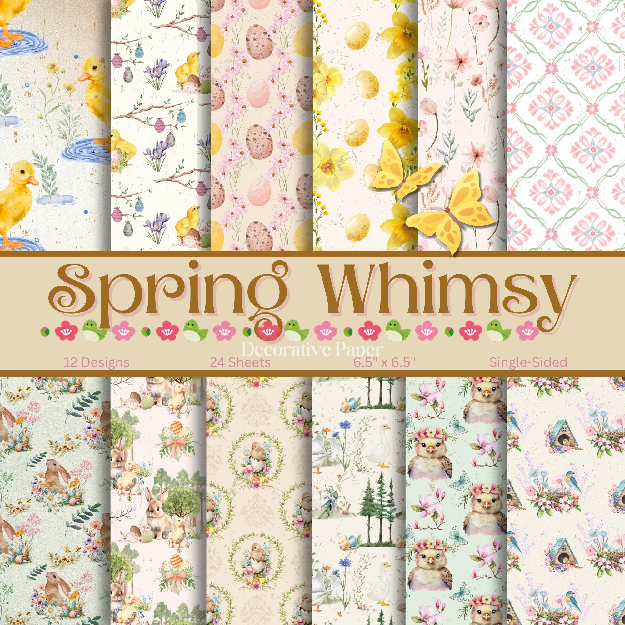 Springtime Whimsy Decorative Paper – Whimsy and Paper