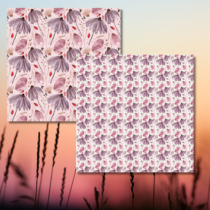Wildflower Background Decorative Scrapbook Paper