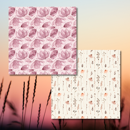 Wildflower Background Decorative Scrapbook Paper