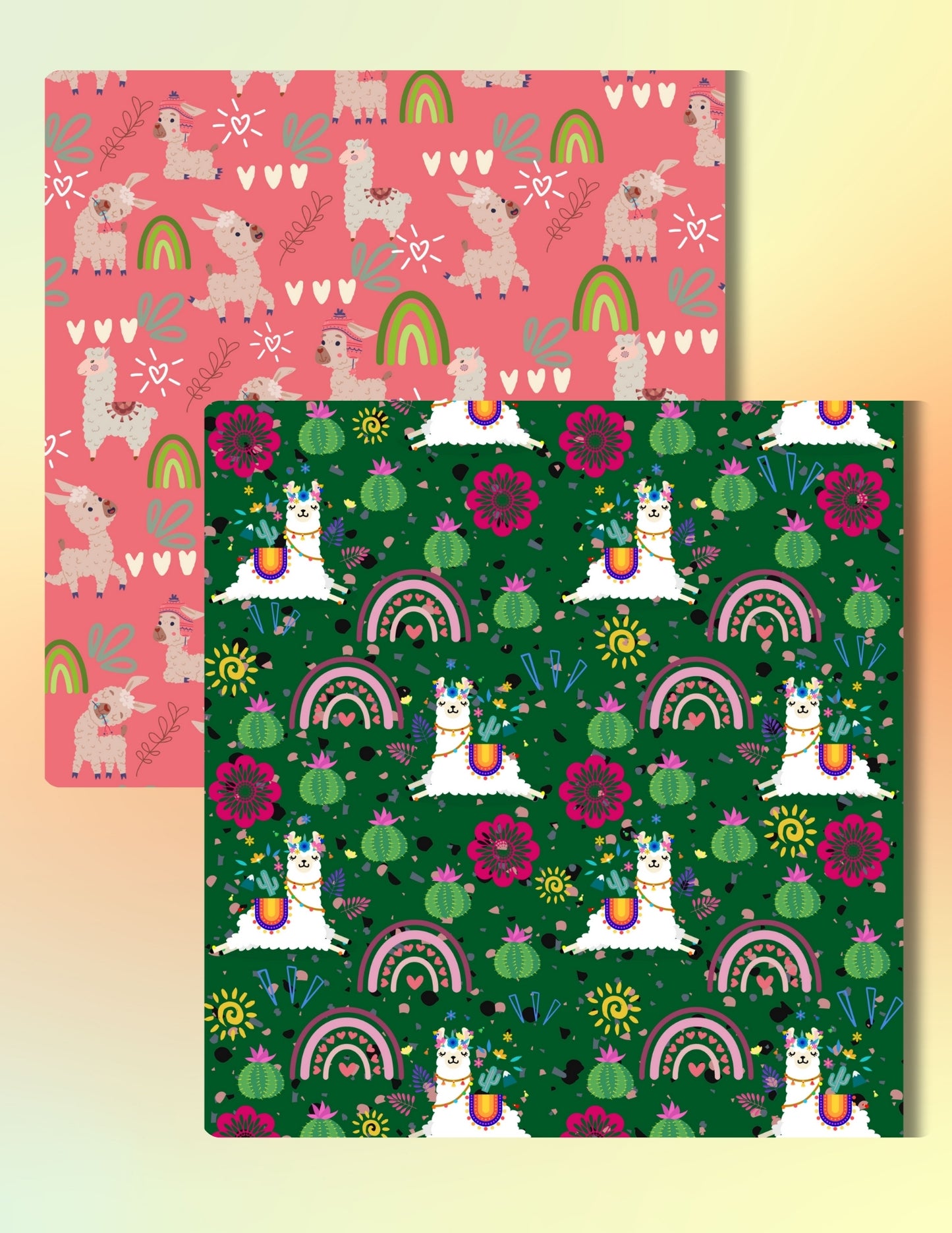 Festive Llama Decorative Paper, 12 Patterns (Multicolor, 6.5 in. x 6.5 in.)