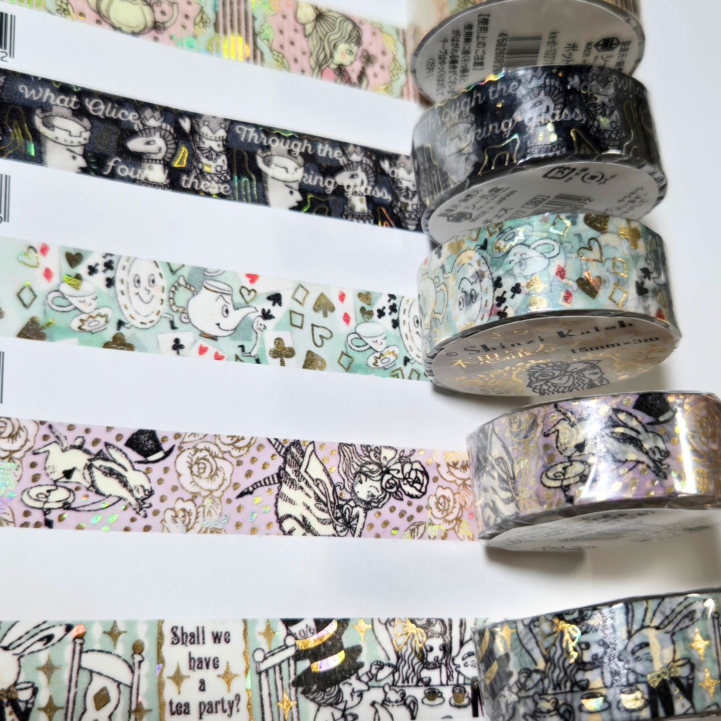 Shinzhi Katoh Alice Gold Foil Washi Tape | Whimsical Journal & Scrapbook Supplies