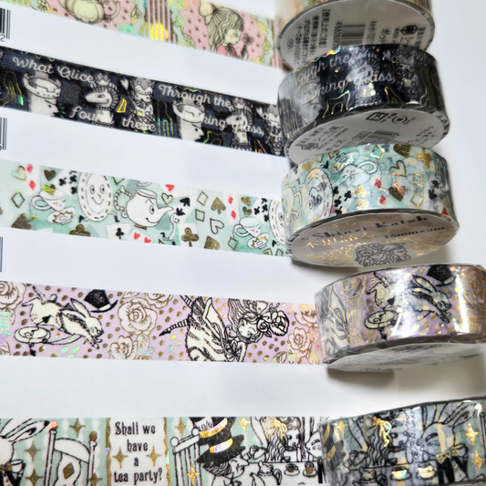 Shinzhi Katoh Alice Gold Foil Washi Tape | Whimsical Journal & Scrapbook Supplies
