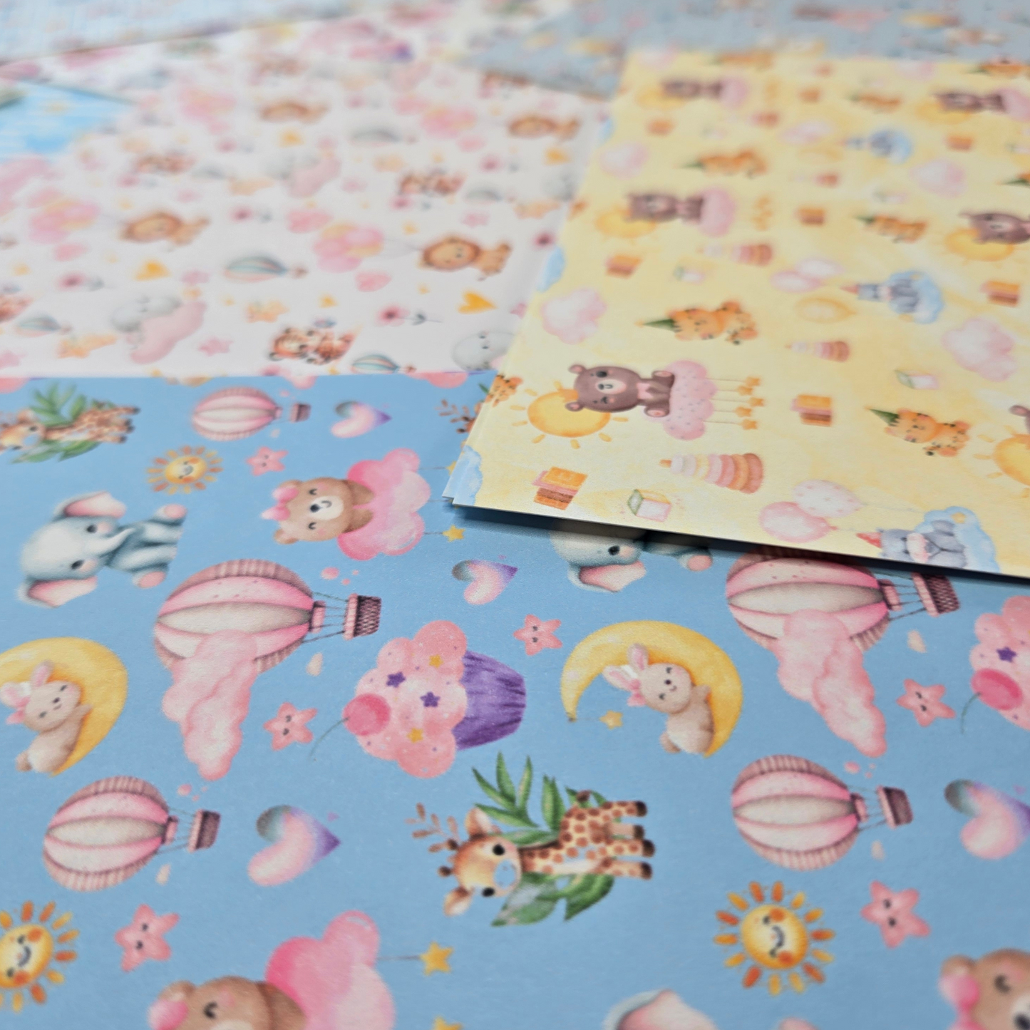 Decorative Baby Animals Paper, Scrapbooking Paper Pack, Journaling