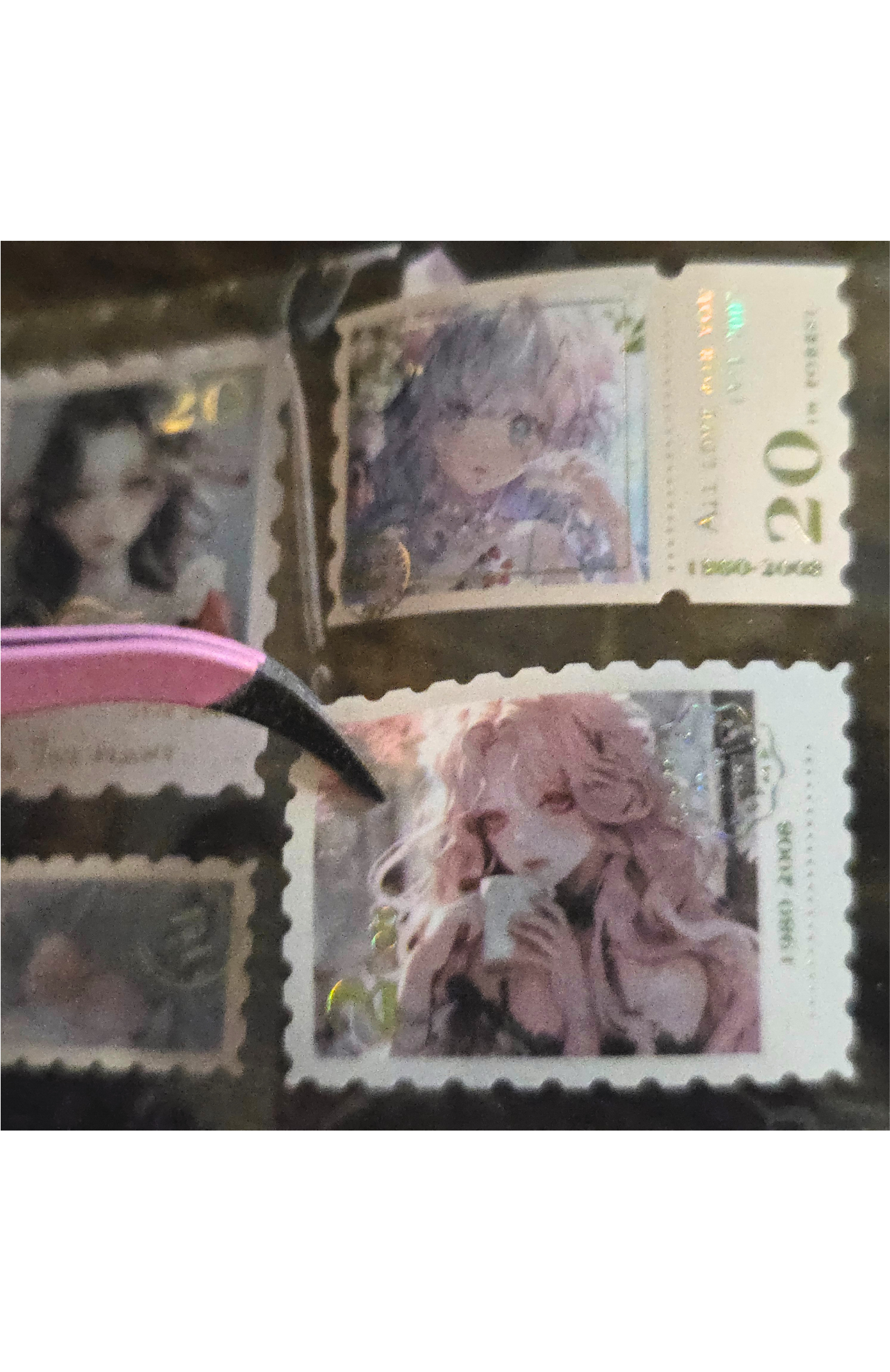 Timeline Stamp Sticker Roll | Gold Foil Plastic Stickers | Continuous Roll Decorative Stickers (1 roll)