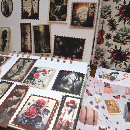 Dark Academia Decorative Paper for Scrapbooking 6.5" x 6.5"