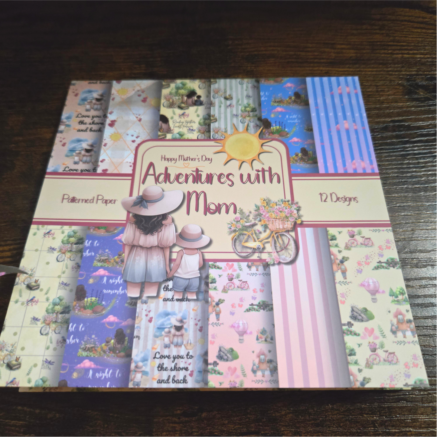 Adventures with Mom Scrapbook Paper Pack - 12 Patterns, 24 Sheets