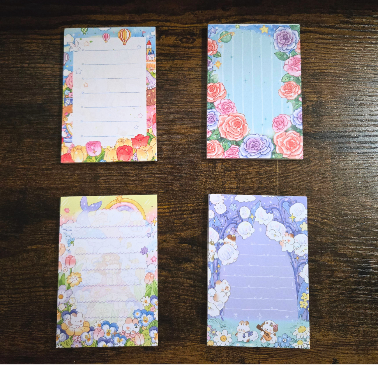 Dream Memo Pad – 4 Mini Cute Notepads (200 Pages)