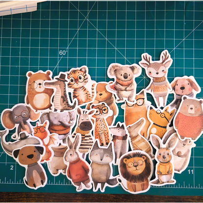 100pcs Mixed Aesthetic Sticker Pack | Cute Animals, Chinoiserie & Florals