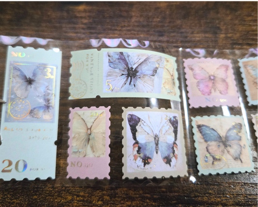 Timeline Stamp Sticker Roll | Gold Foil Plastic Stickers | Continuous Roll Decorative Stickers (1 roll)