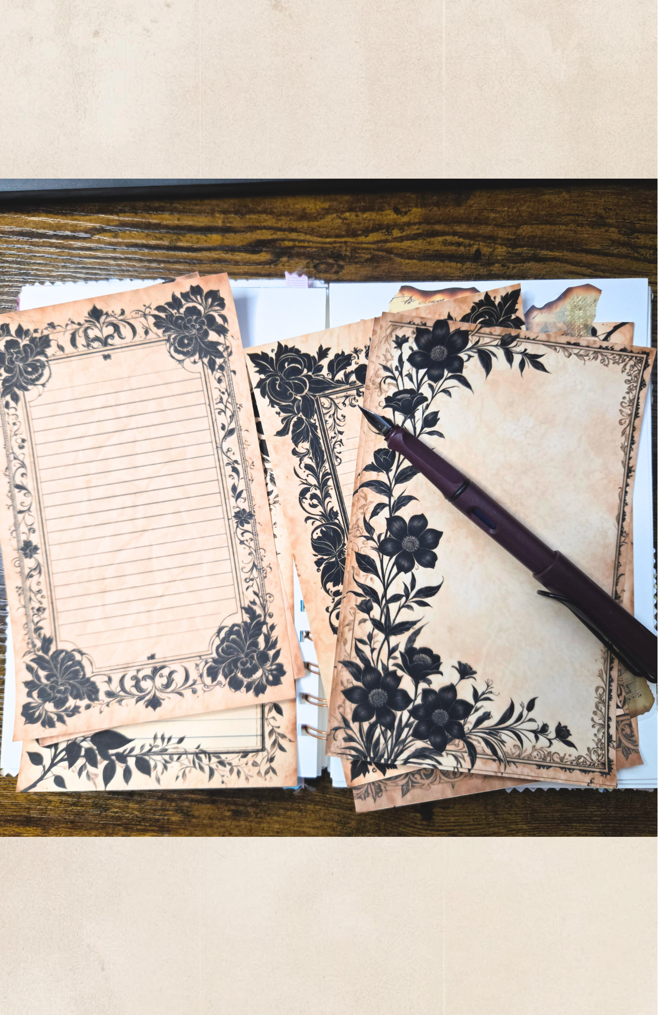 Vintage Botanical Journal Pages – Printable Digital Download