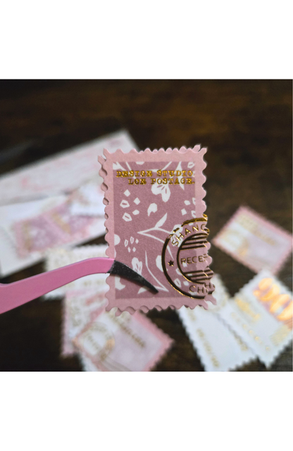 Washi Flake Stickers | 20-Piece Stamp-Style Sticker Pack | Journaling & Scrapbooking Supplies | Decorative Craft Stickers