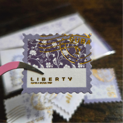 Washi Flake Stickers | 20-Piece Stamp-Style Sticker Pack | Journaling & Scrapbooking Supplies | Decorative Craft Stickers