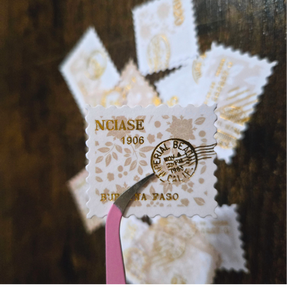 Washi Flake Stickers | 20-Piece Stamp-Style Sticker Pack | Journaling & Scrapbooking Supplies | Decorative Craft Stickers